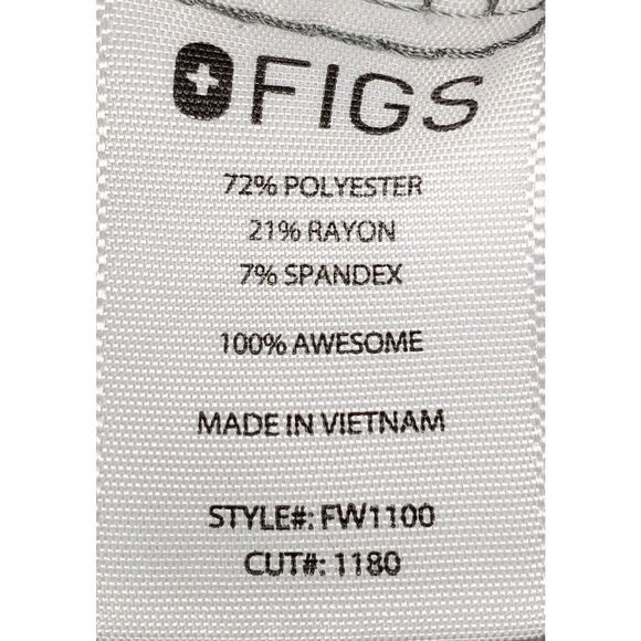 Figs Technical Collection Casma Three-Pocket Scrub Top Extra Small Grey Medical - Picture 5 of 10